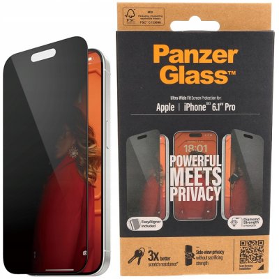 PanzerGlass Privacy Apple iPhone 15 Pro s instalačním rámečkem P2810 – Zboží Živě