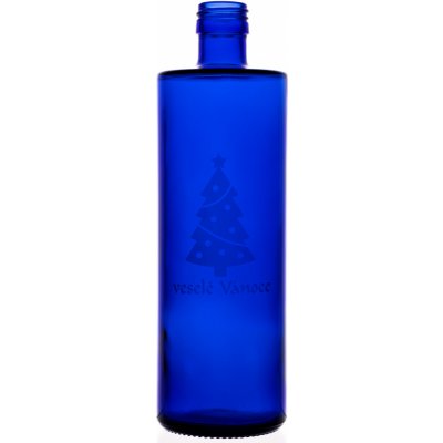 Láhev skleněná 500ml Magic modrá Veselé vánoce- stromeček – Hledejceny.cz
