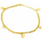 BRUNOshop Dvojitý řetízek na nohu S4097 – Zboží Dáma