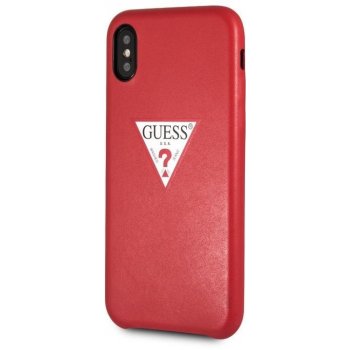 Pouzdro Guess PU Leather Case Triangle iPhone XS Max červené