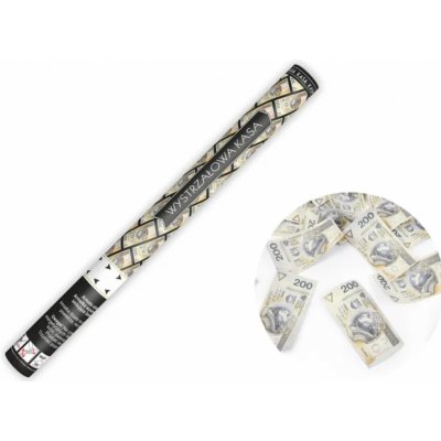 PartyDeco Konfety vystřelovací bankovky 60cm – Zbozi.Blesk.cz