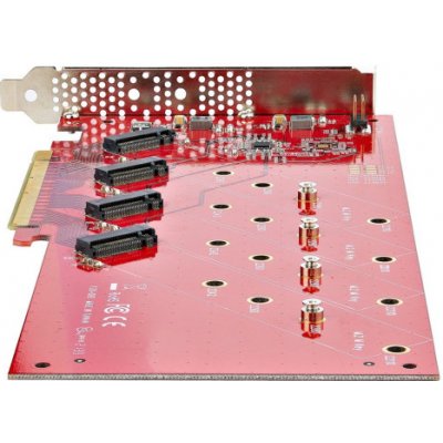 StarTech.com Quad M.2 PCIe Adapter Card, x16 Quad NVMe or AHCI M.2 SSD to PCI Express 4.0, Up to 7.8GBps/Drive, For 2242/2260/2280/22110mm PCIe M-Key M2 SSDs, Bifurcation Required - PC/Linux Compatibl – Zboží Živě
