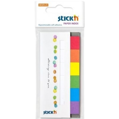 HOPAX Záložky samolepicí Stick´n 45x15 mm, 6x30 ks, duhové barvy – Hledejceny.cz