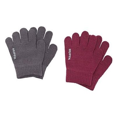 Dětské pletené rukavice Huppa Levi 2v1 burgundy / dark gray – Zbozi.Blesk.cz