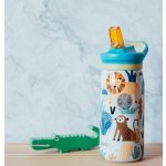 Quokka Nerezová termoláhev s pítkem Pop Kids Safari 445 ml – Hledejceny.cz