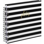 Hama album klasické spirálové BLOCKS 28x24 cm, 50 stran, bílá/ černá – Zboží Mobilmania