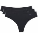 Under Armour PS Thong 3Pack Dámská tanga US S 1325615001 černá