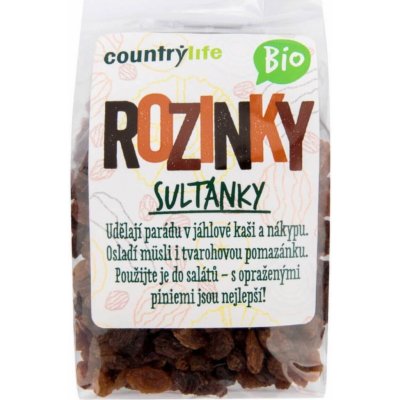 Country Life Bio Rozinky sultánky 200 g – Zbozi.Blesk.cz