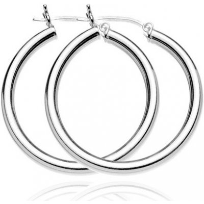 Šperky eshop náušnice hrubé jednoduché kruhy A17.8