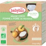 Babybio Svačinka s kokosovým mlékem jablko a hruška 4 x 85 g – Zboží Mobilmania