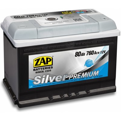 ZAP Silver Premium 12V 80Ah 760A 58035 – Zboží Mobilmania