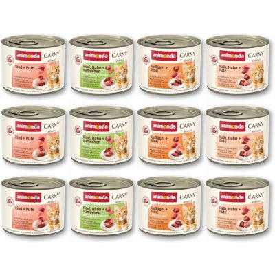 Animonda Carny Kitten vlhké krmivo pro koťata, sada 12x200 g mix chutí – Sleviste.cz