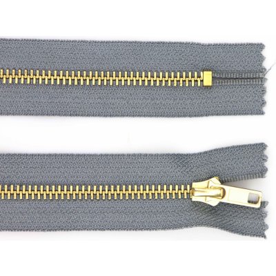 Kovový zip nedělitelný 12 cm, Ø 6 mm šedý – Zboží Mobilmania