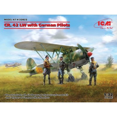 ICM Fiat CR.42 LW with German Pilots 3 fig. 32022 1:32