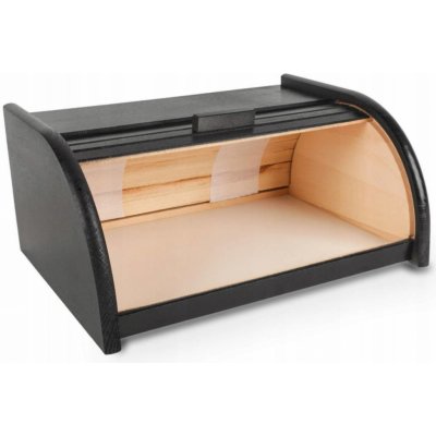 Dřevěný chlebník s žaluzií, černý – Sleviste.cz