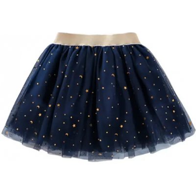 Tylová sukně Luliu modrá se třpytkami OP865 – Zboží Dáma