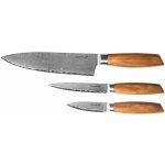 G21 Gourmet Damascus Sada nožů small box 3 ks rukojeť zebrawood – Zbozi.Blesk.cz