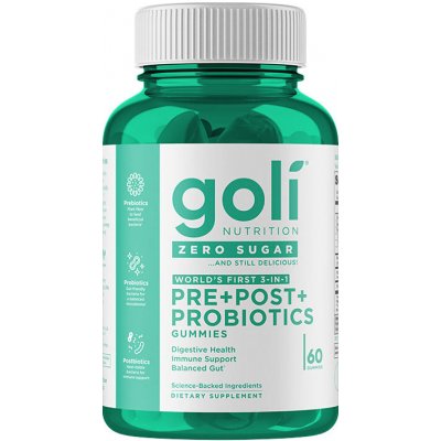 Goli Zero Sugar Pre + Post + Probiotics Gummies 60 Gummies – Hledejceny.cz