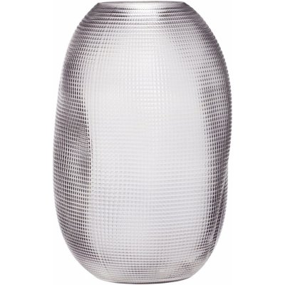 Hübsch Skleněná váza Dot Smoke Glass, béžová barva, šedá barva, sklo