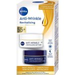 Nivea obnovující denní a noční krém proti vráskám 55+ 2 x 50 ml dárková sada – Zboží Dáma