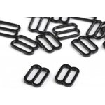 Posunovač a kroužek na prádlo šíře 12 mm plastový - černá posunovač (20 ks) – Zboží Dáma