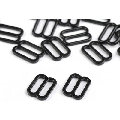 Posunovač a kroužek na prádlo šíře 12 mm plastový - černá posunovač (20 ks) – Zboží Dáma