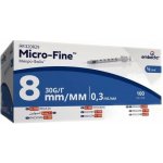 Embecta Micro-Fine U-100 inz.střík.8mm 0.5ml 100 ks – Zboží Dáma