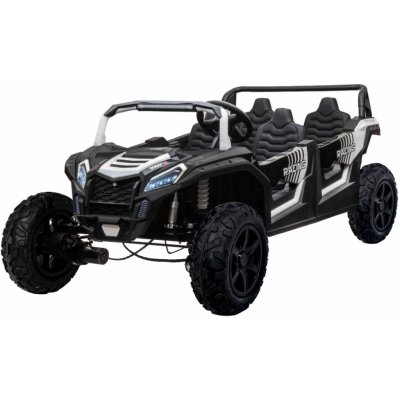 Mamido elektrické autíčko Buggy UTV čtyřmístné 24V nafukovací kola bílá – Zboží Mobilmania