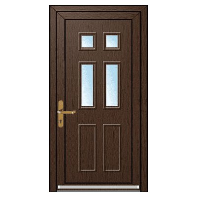 OknaDvereNaMiru.cz Vchodové dveře 3D Ariel 1 zlatý dub 105 x 205 cm – Zboží Mobilmania