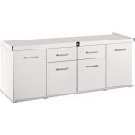 Diversa stolek Solid rovný, bílý 200 x 60 x 75 cm – Zboží Dáma