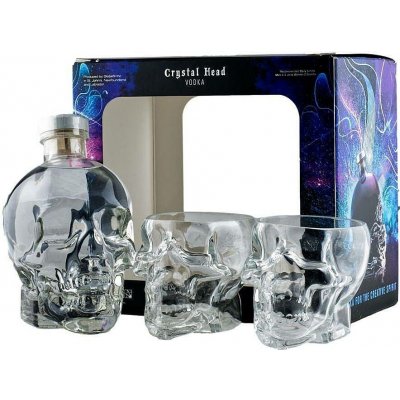 Crystal Head vodka 40% 0,7 l (kazeta 2 skleničky) – Hledejceny.cz