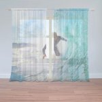 Sablio Záclony Surfař na vlně: 2ks 150x250cm – Hledejceny.cz