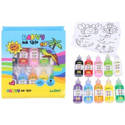 Wiky barvy na sklo 9 + 1, 22 ml – Zboží Dáma