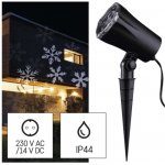 Emos DCPC02 LED vánoční dekorativní projektor vločky IP44 bílá – Hledejceny.cz