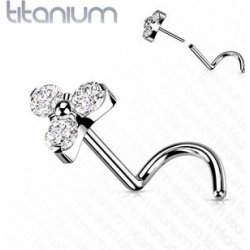 Šperky4U Push In piercing do nosu titan TIT1177