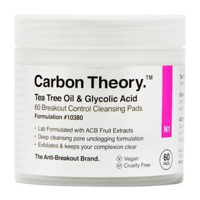 Carbon Theory Facial Cleansing Pads odličovací tampóny 60 ks – Zboží Dáma