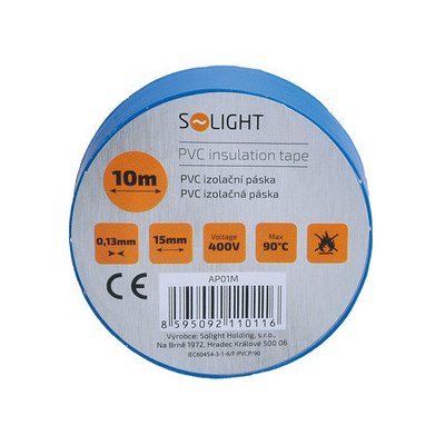 Solight PVC izolační elektrikářská páska 15 mm x 10 m modrá – Zboží Mobilmania