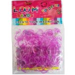 Loom Bands gumičky s háčkem na pletení průsvitné fialové – Zbozi.Blesk.cz