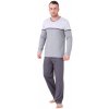 Pánské pyžamo Pánské pyžamo Gaspar 541 HOTBERG L šedá světlá
