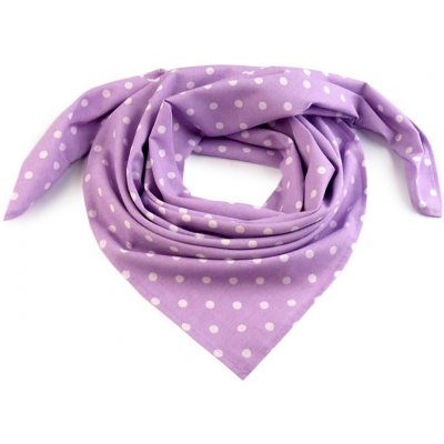 bavlněný šátek s puntíky 39 bsp057 fialová lila