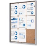 Jansen Display Economy interiérová korková vitrína 9 x A4 – Sleviste.cz