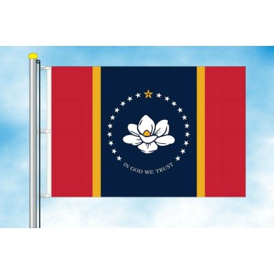 LIBEA, s.r.o. Mississippi vlajka Rozměr: 60×90 cm, Uchycení: Karabiny na stožár – Hledejceny.cz