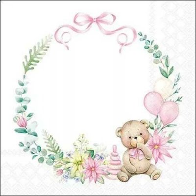 Ambiente Europe BV ubrousek 33x33cm Medvídek v růžovém – Hledejceny.cz