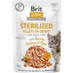 Brit Care Cat Sterilized Fillets in Gravy Savory Salmon&Tuna 85 g – Hledejceny.cz