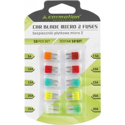 Pojistky blistr ploché MICRO-2, 10 ks, Carmotion – Sleviste.cz