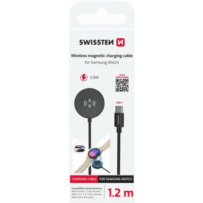 Swissten Magnetický kabel Samsung Galaxy Watch, USB-C 1.2 m 141279 – Zboží Živě