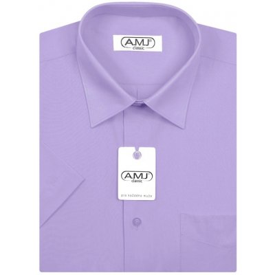AMJ košile s krátkým rukávem JK062 světle fialová