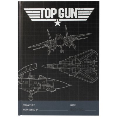 CurePink Poznámkový A5 blok Top Gun Air Fighter 1986 14,8 x 21 cm TG714002