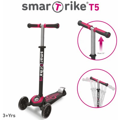 smarTrike T5 černo-růžová