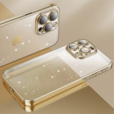 X-Level třpytivý gelový iPhone 15 Pro Max - zlaté